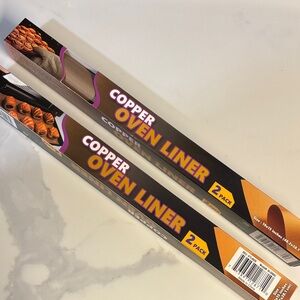 2x 2 pack copper oven liners